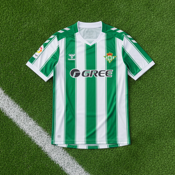 Real Betis Home Shirt 25/26 – Classic Green & White Stripes
